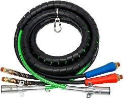 12' 3-in-1 Trailer Cord Cable – 7-Way Electrical With ABS & Air Line Hoses By National Drivetrain